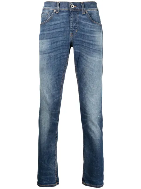 DONDUP whiskered-thigh bleach-wash jeans Blue UP232DS0296UIN2