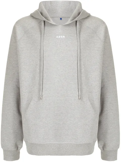 Ader Error logo-embroidered hoodie Grey BKASSHD04GR