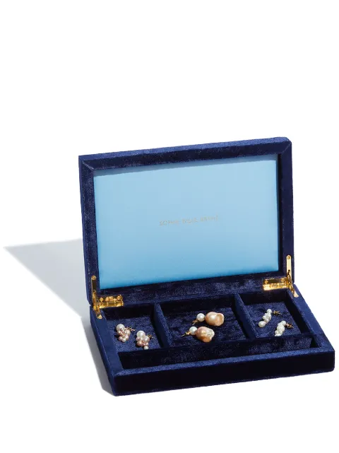 Sophie Bille Brahe Trésor velvet jewellery box Blue PATREDEBLVEL