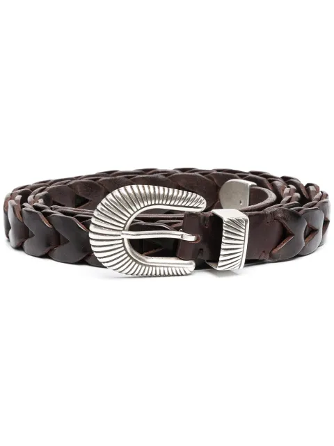 Golden Goose Juno woven detail belt Brown GMA00164A000139