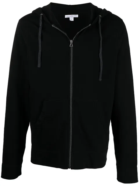 James Perse vintage-fleece hoodie Black MXA2130