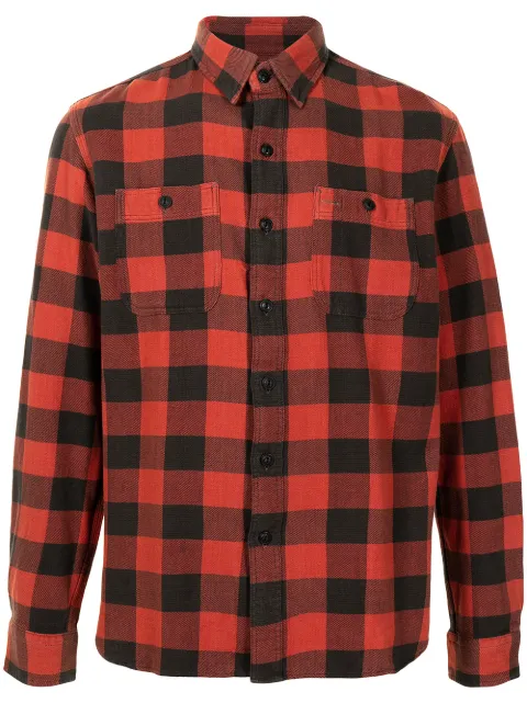 Ralph Lauren RRL Farrell check-print shirt Red 782795229001