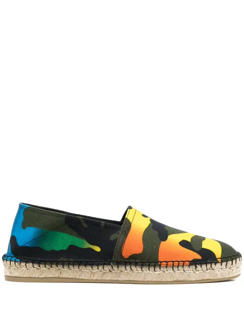 Valentino Garavani camouflage-print espadrilles Green YS0B73MUM