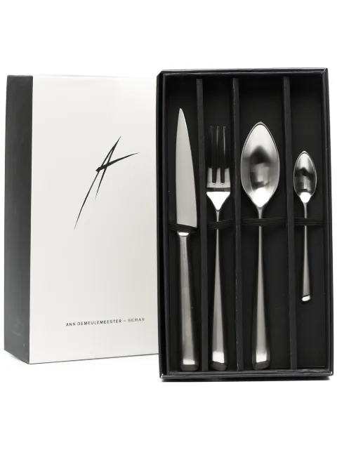 Ann Demeulemeester 24-piece cutlery box set Silver B1319010GB