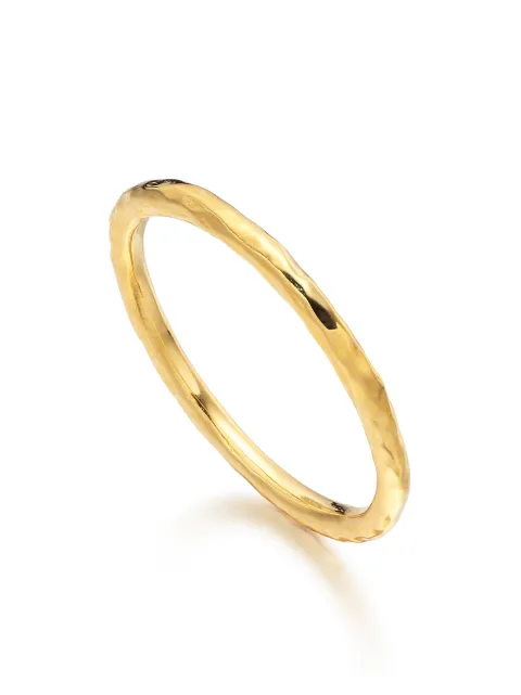 Monica Vinader Siren hammered ring Gold GPRGHAMMNON