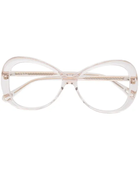 Chloé Eyewear transparent butterfly glasses White CH0011O