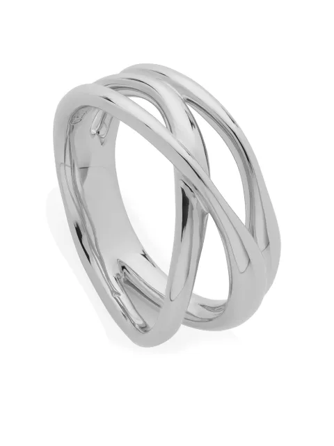 Monica Vinader Nura cross over ring Silver SSRGCDCONON