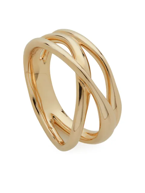 Monica Vinader Nuro cross over ring Gold GPRGCDCONON