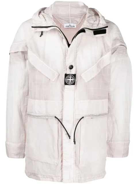 Stone Island hooded lightweight jacket Pink 741542999