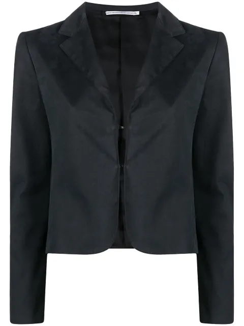 Fendi Pre-Owned 1990 single-breasted cropped jacket Blue FE250NNI