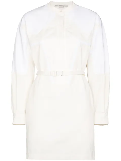 Stella McCartney Liana belted-waist minidress White 603714SIA03