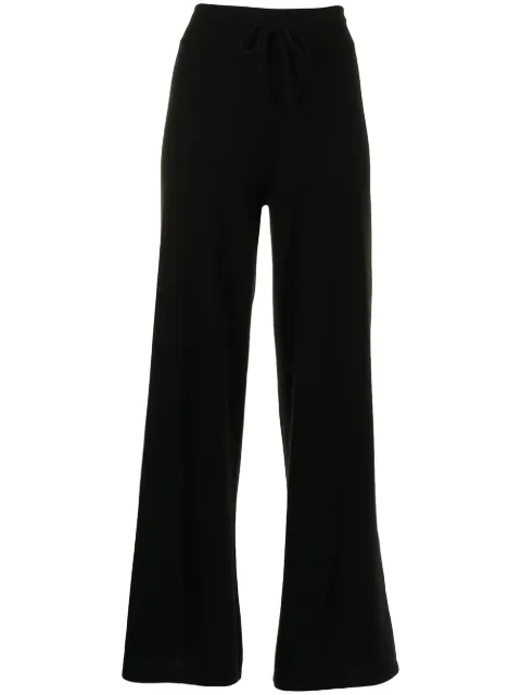 Lisa Yang wide-leg cashmere track trousers Black 202143