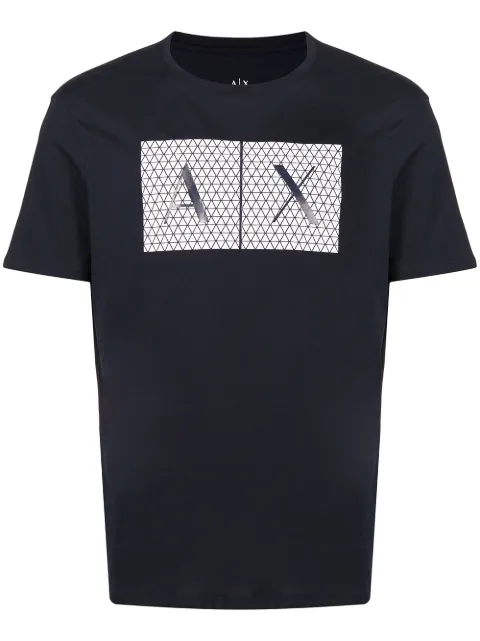 Armani Exchange logo-print T-shirt Blue 8NZTCKZ8H4Z
