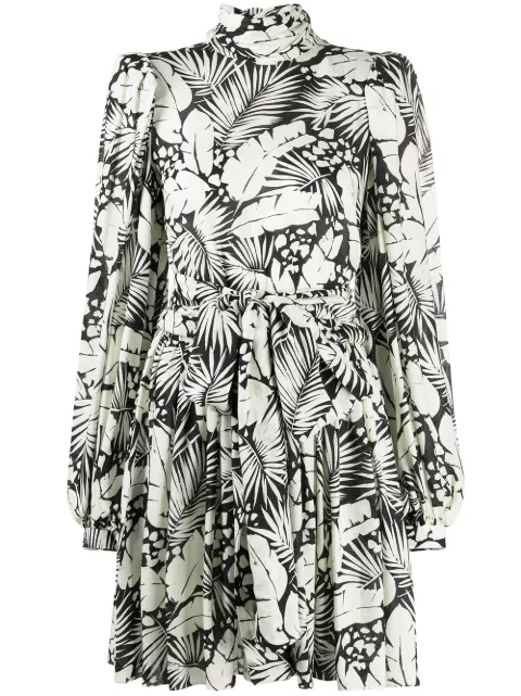 Saint Laurent floral-print minidress White 647799Y3C23