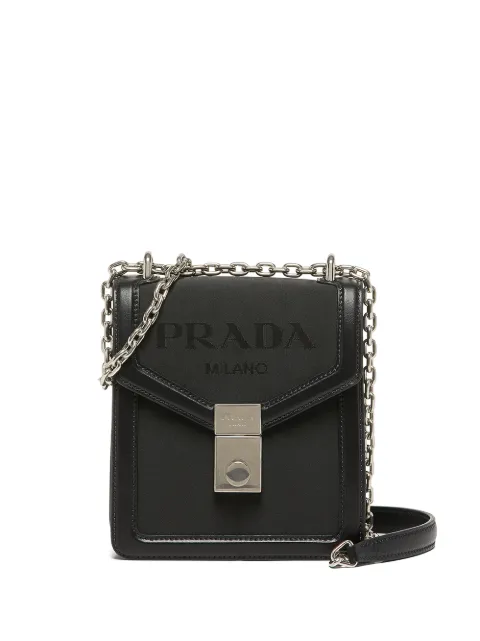 Prada jacquard logo shoulder bag Black 1BD254VUOH2DLM
