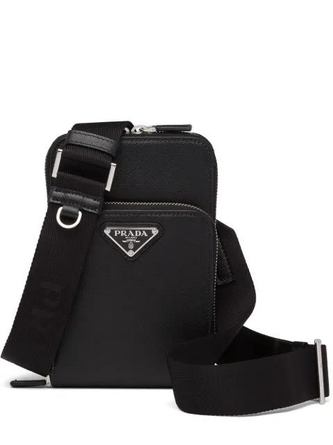 Prada saffiano-leather phone case Black 2ZH126053