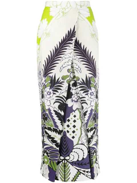 Valentino Garavani World Arazzo print midi skirt White BRA7F367S