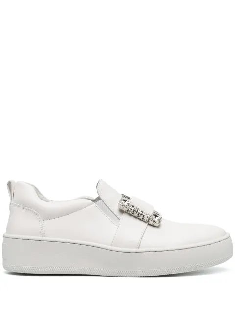 Sergio Rossi buckle-detail sneakers White A92080MMV117