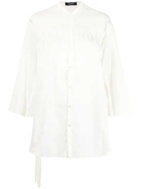 Undercover belted pleated shirt White UC1A14031