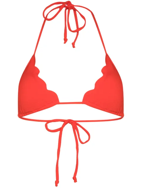 Marysia Broadway scalloped bikini top Red ST071R