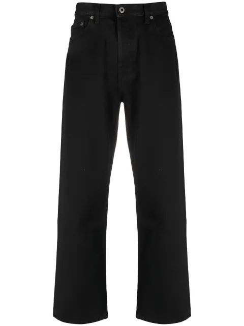 Valentino Garavani logo-patch stretchy jeans Black VDE00T727