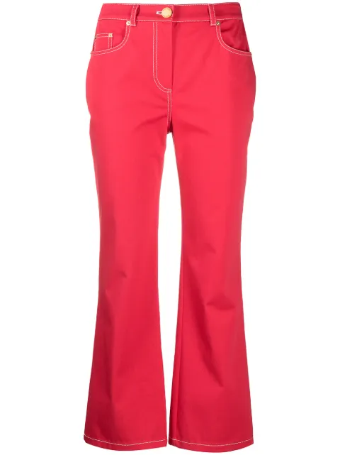 Boutique Moschino high-rise flared cotton jeans Pink A03091120