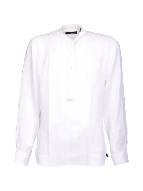 Lardini band-collar shirt White ELNOECNC2014100165038