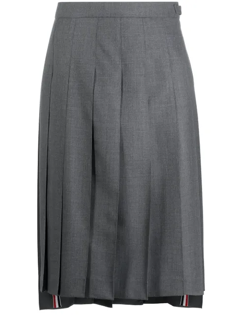 Thom Browne pleated midi skirt Grey FGC400V00626