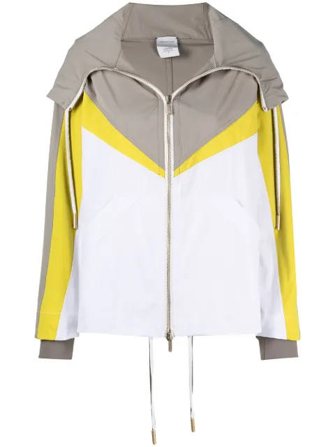 Lorena Antoniazzi colour-block hooded jacket Neutrals P2157CP0112566
