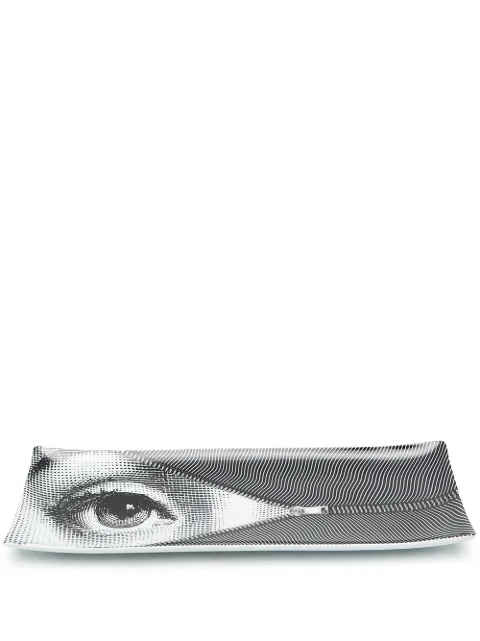 Fornasetti Occhi painted tray Black P42X401