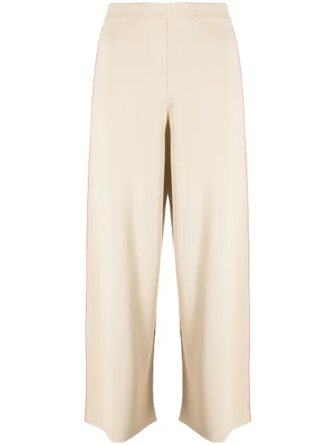 Stella McCartney contrast-trim cropped trousers Neutrals 601730S2198