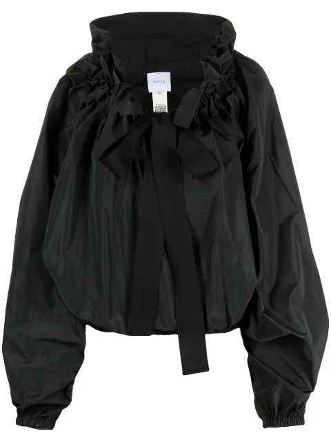 Patou grosgrain puff-sleeve blouse Black TO0170011999B