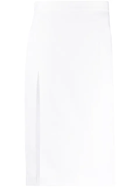 DSQUARED2 slit-detail high-waisted skirt White S72MA0852S43920