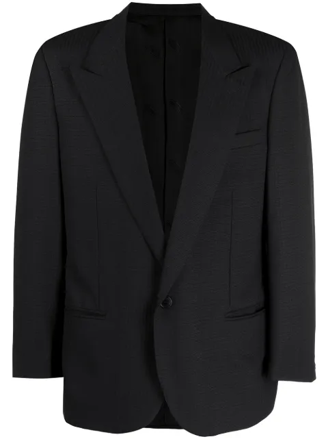 Missoni Pre-Owned 1980s tonal check pattern blazer Black MI250SSN