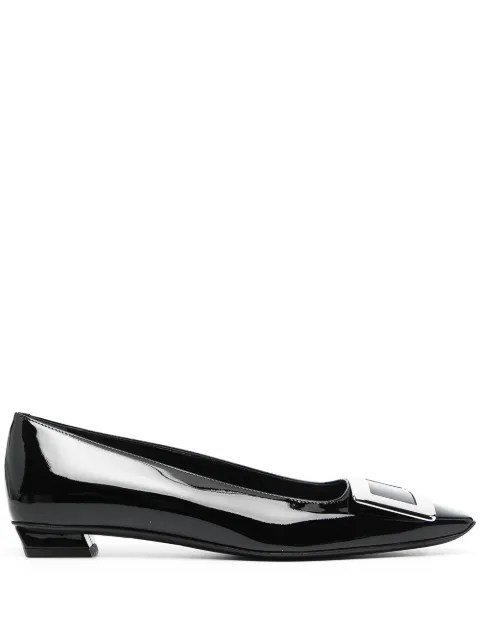 Roger Vivier square buckle ballerina flats Black RVW00700920D1P