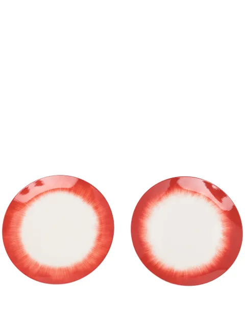 Ann Demeulemeester X Serax x Serax porcelain plate (set of two) Red B4019331