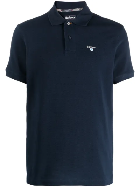 Barbour logo embroidered polo shirt Blue MML0012NY31