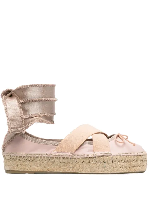 RED(V) ankle-tie espadrille pumps Pink QS0F01PAQ