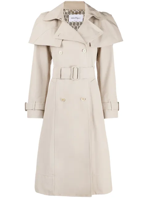 Ferragamo belted trench coat Neutrals 742443
