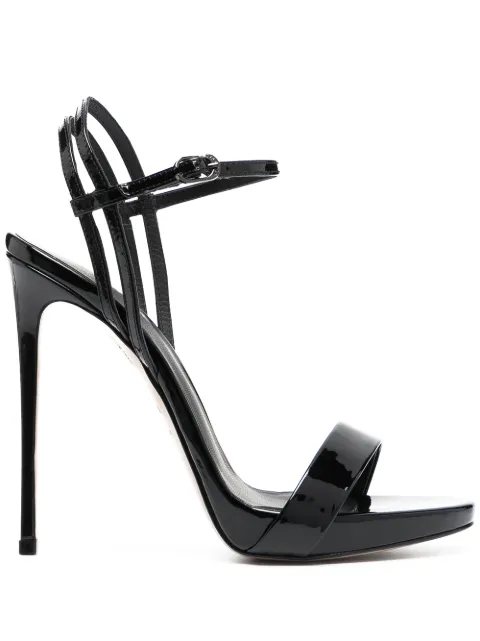 Le Silla Gwen patent-leather stiletto sandals Black 8603M100R1PPKAB
