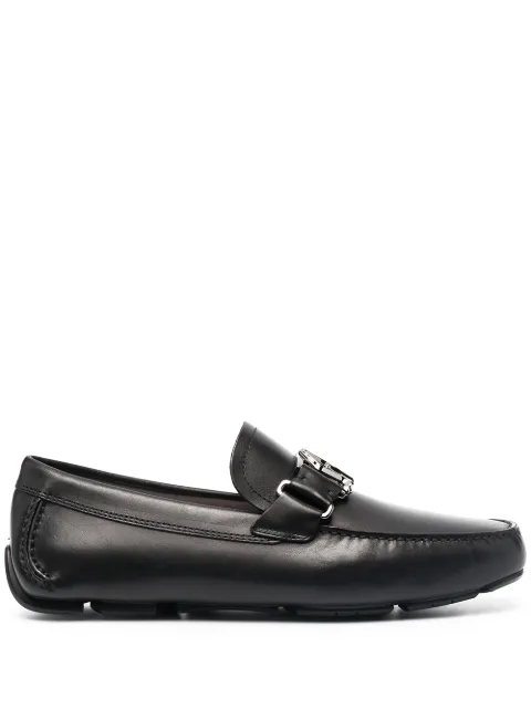 Ferragamo logo-plaque loafers Black 741584