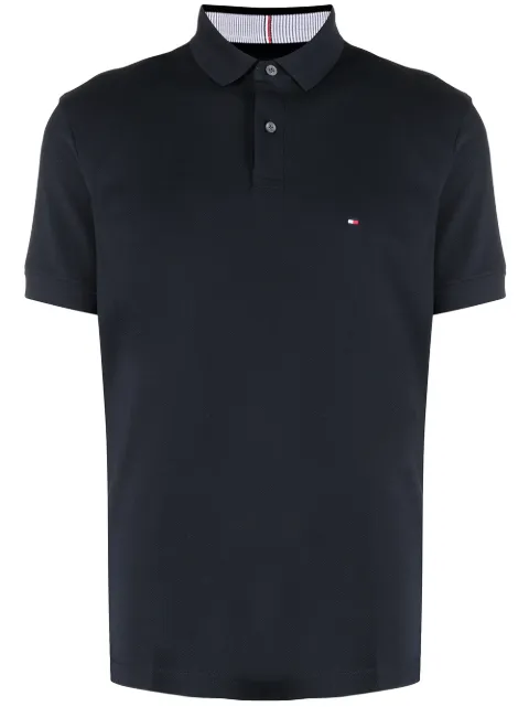 Tommy Hilfiger logo-patch polon shirt Blue MW0MW17770