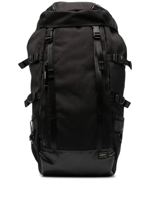 Porter-Yoshida & Co. logo patch buckled backpack Black 7030630110