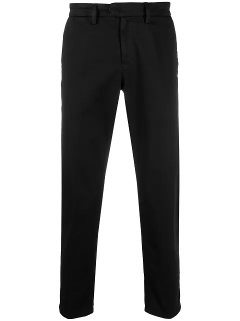 DONDUP high-rise cropped trousers Black UP525GSE045PTD