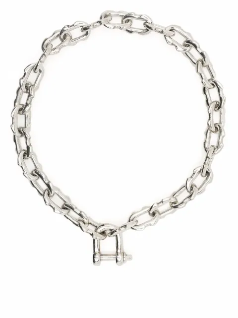 Parts of Four Charm Chain choker necklace Grey 13181PA