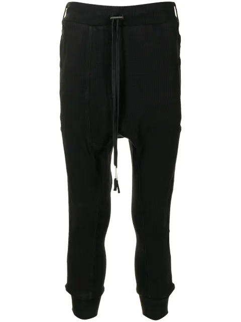 Boris Bidjan Saberi drop-crotch track pants Black LONGJOHN21F0406CBLACK