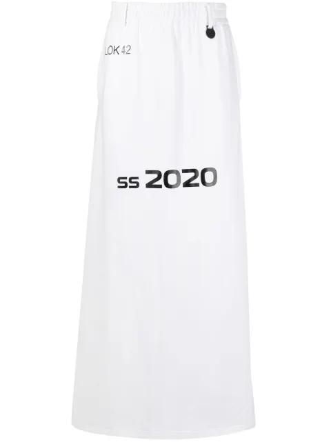 Xander Zhou SS 2020 long shorts White SK011