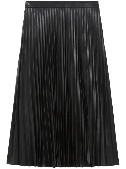 Proenza Schouler White Label faux-leather pleated skirt Black WL2145054LR207