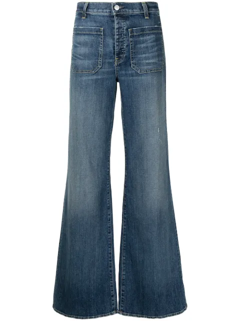 Nili Lotan mid-rise wide-leg trousers Blue 10196W45