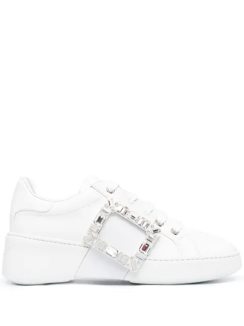 Roger Vivier Viv' Skate crystal-embellished sneakers White RVW54229110LXQ